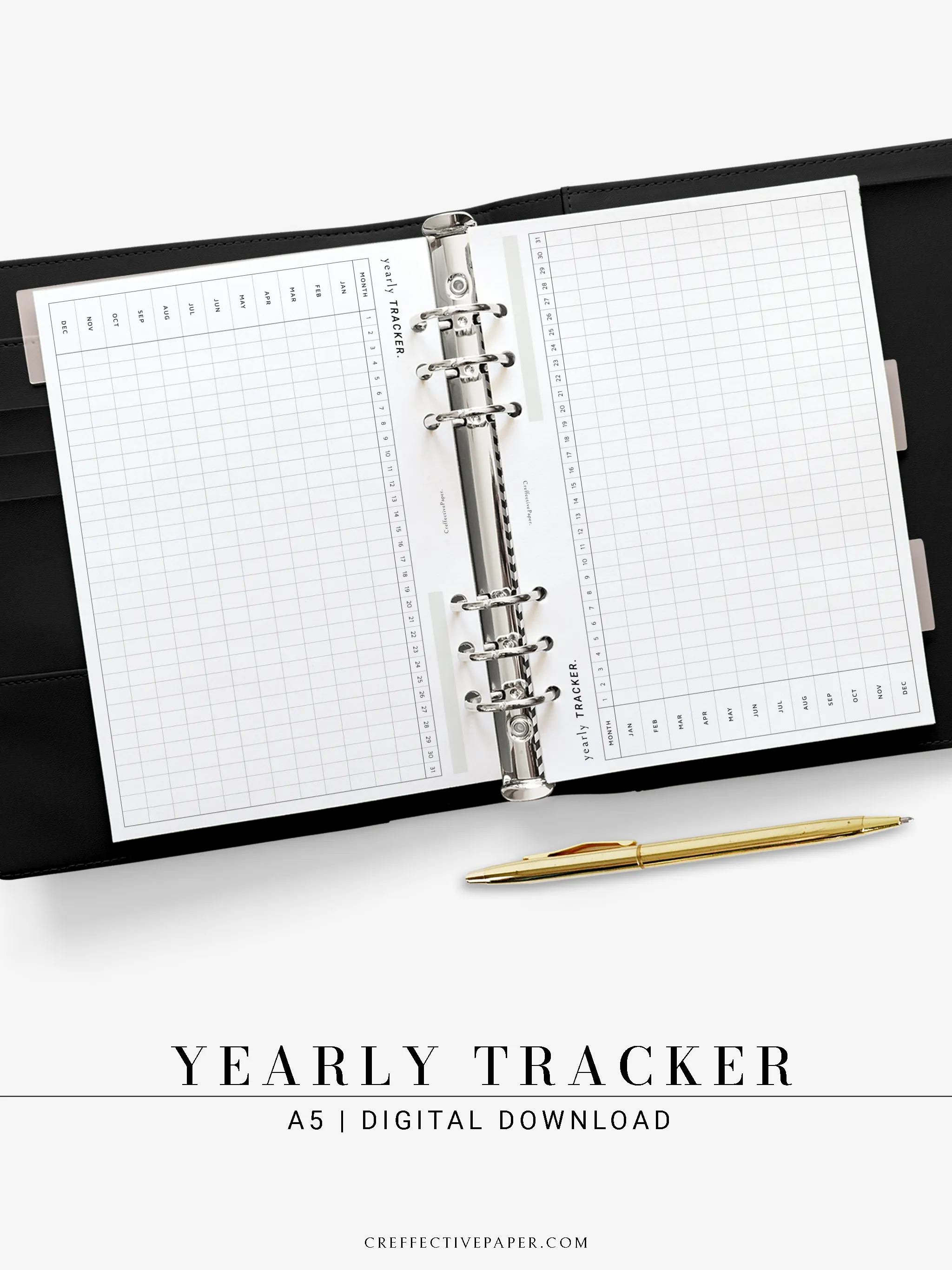 Y107 | Yearly Tracker, Habit Tracking Template