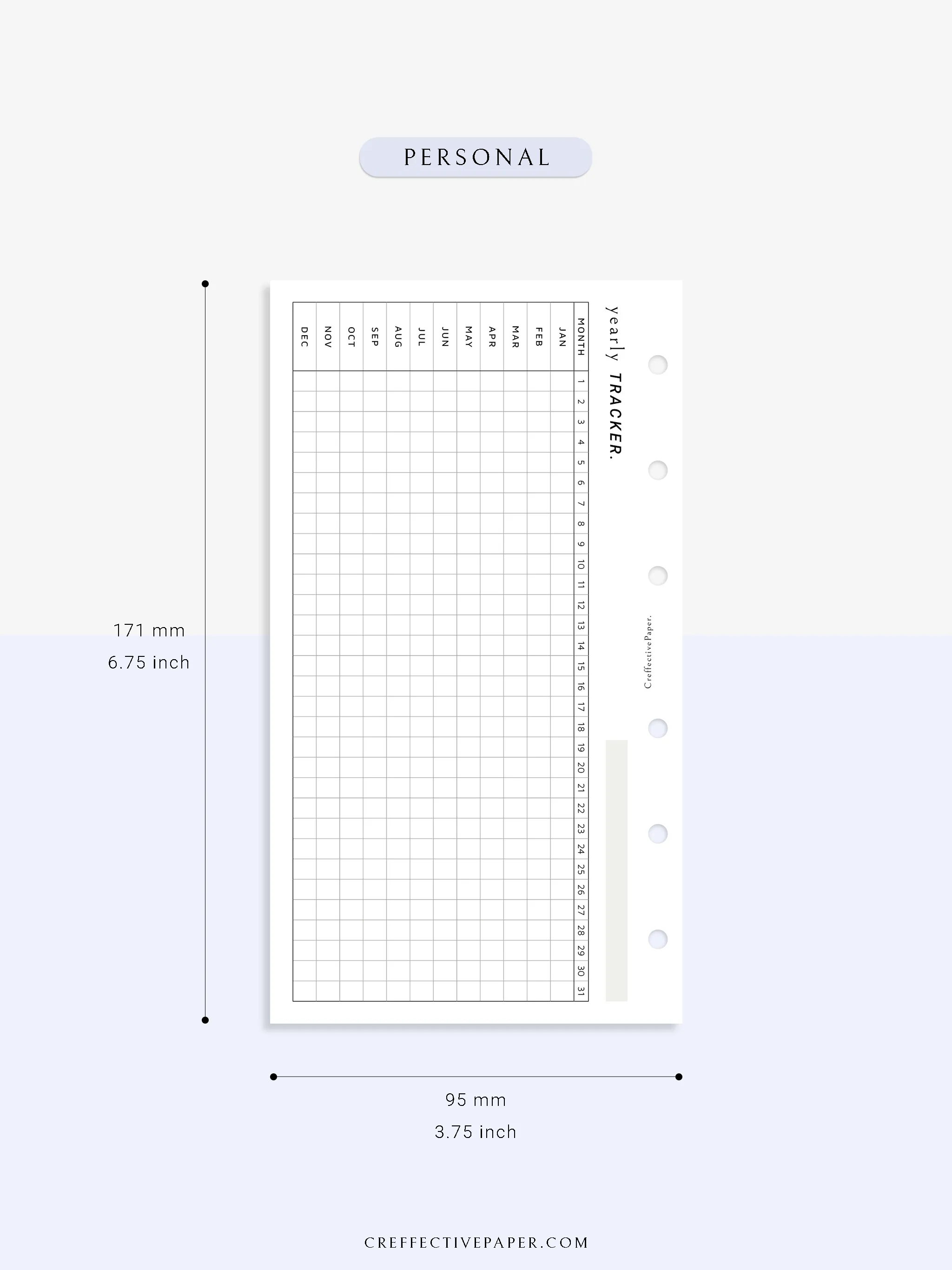 Y107 | Yearly Tracker, Habit Tracking Template