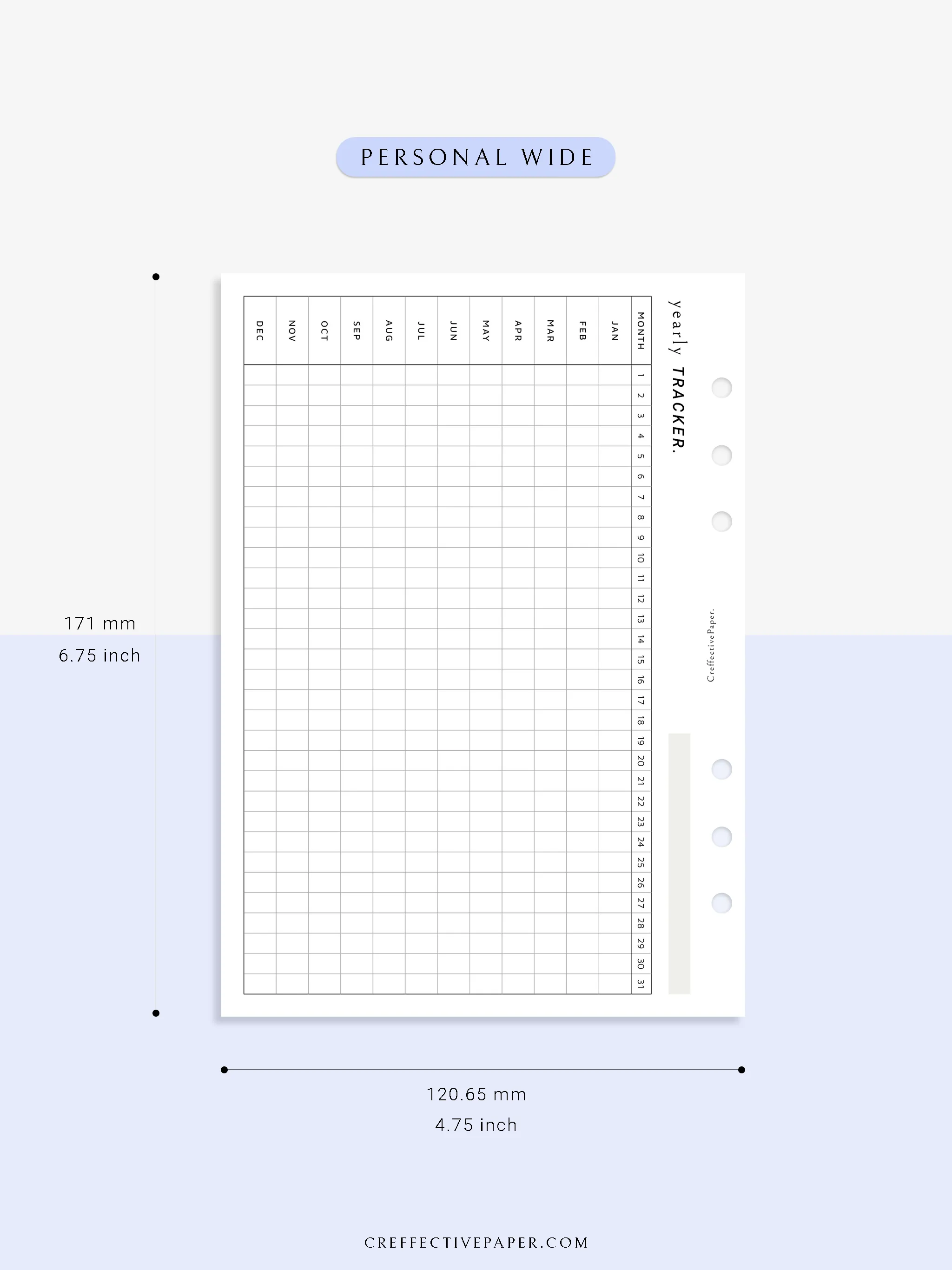 Y107 | Yearly Tracker, Habit Tracking Template