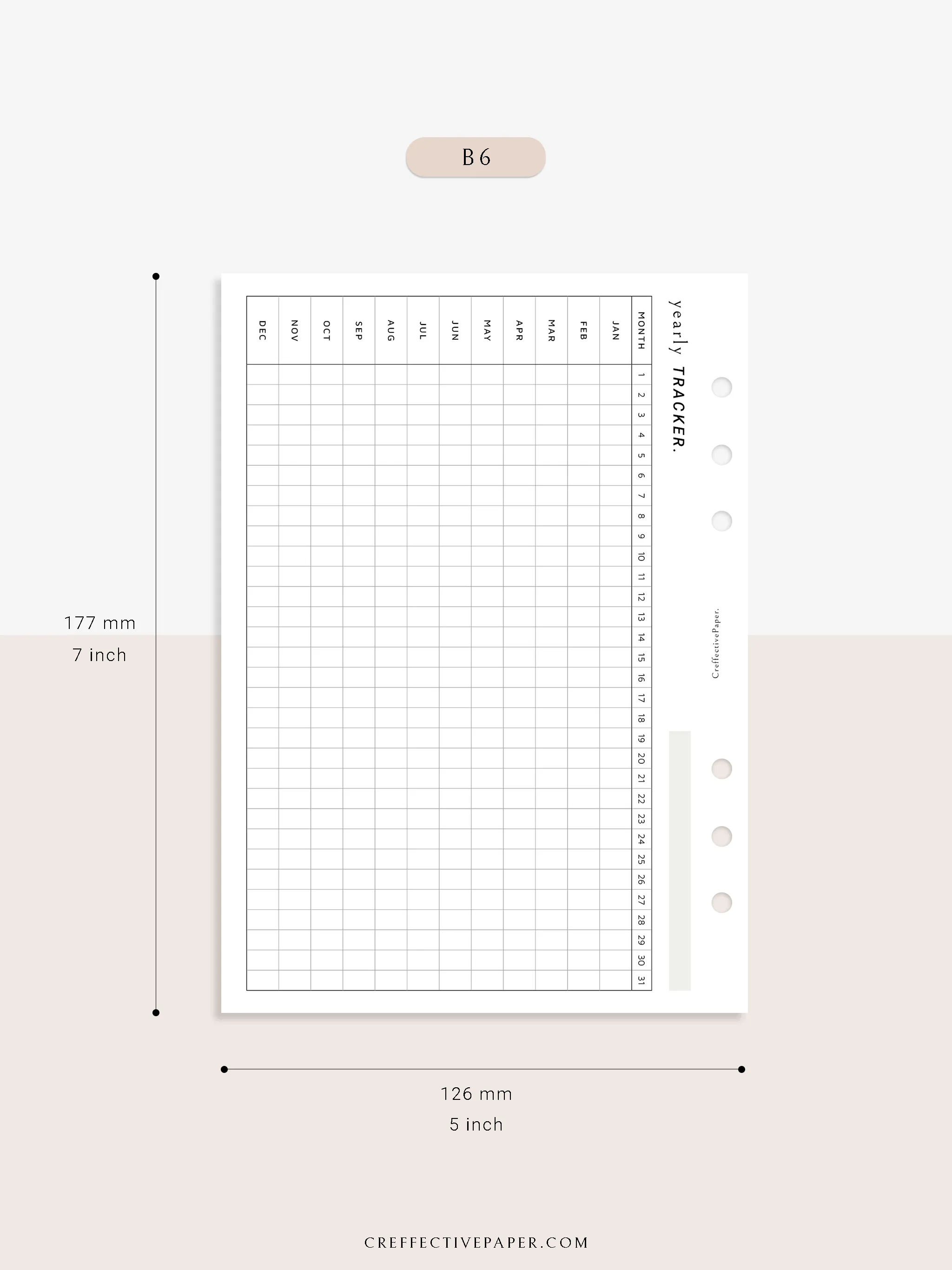 Y107 | Yearly Tracker, Habit Tracking Template