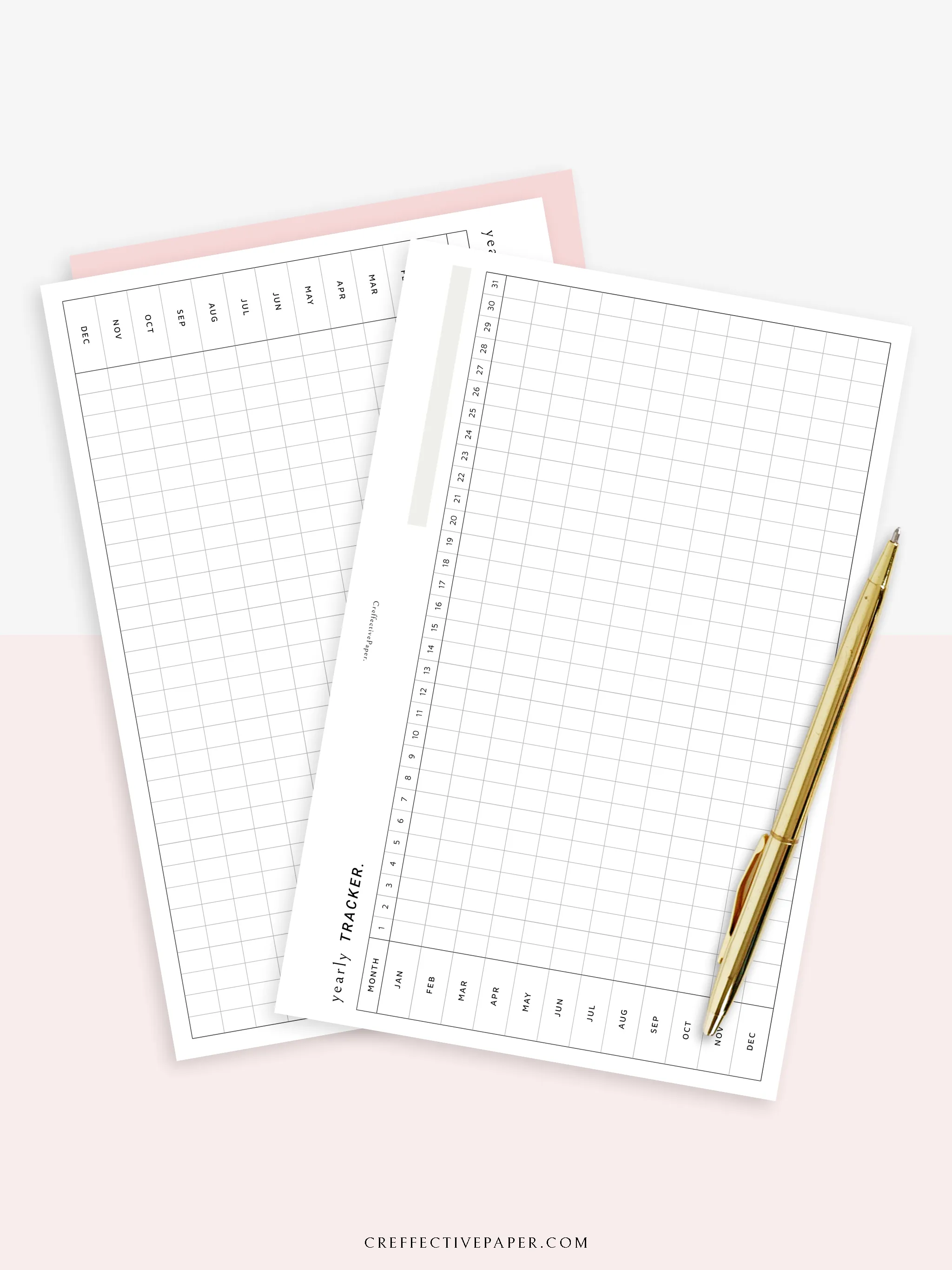 Y107 | Yearly Tracker, Habit Tracking Template