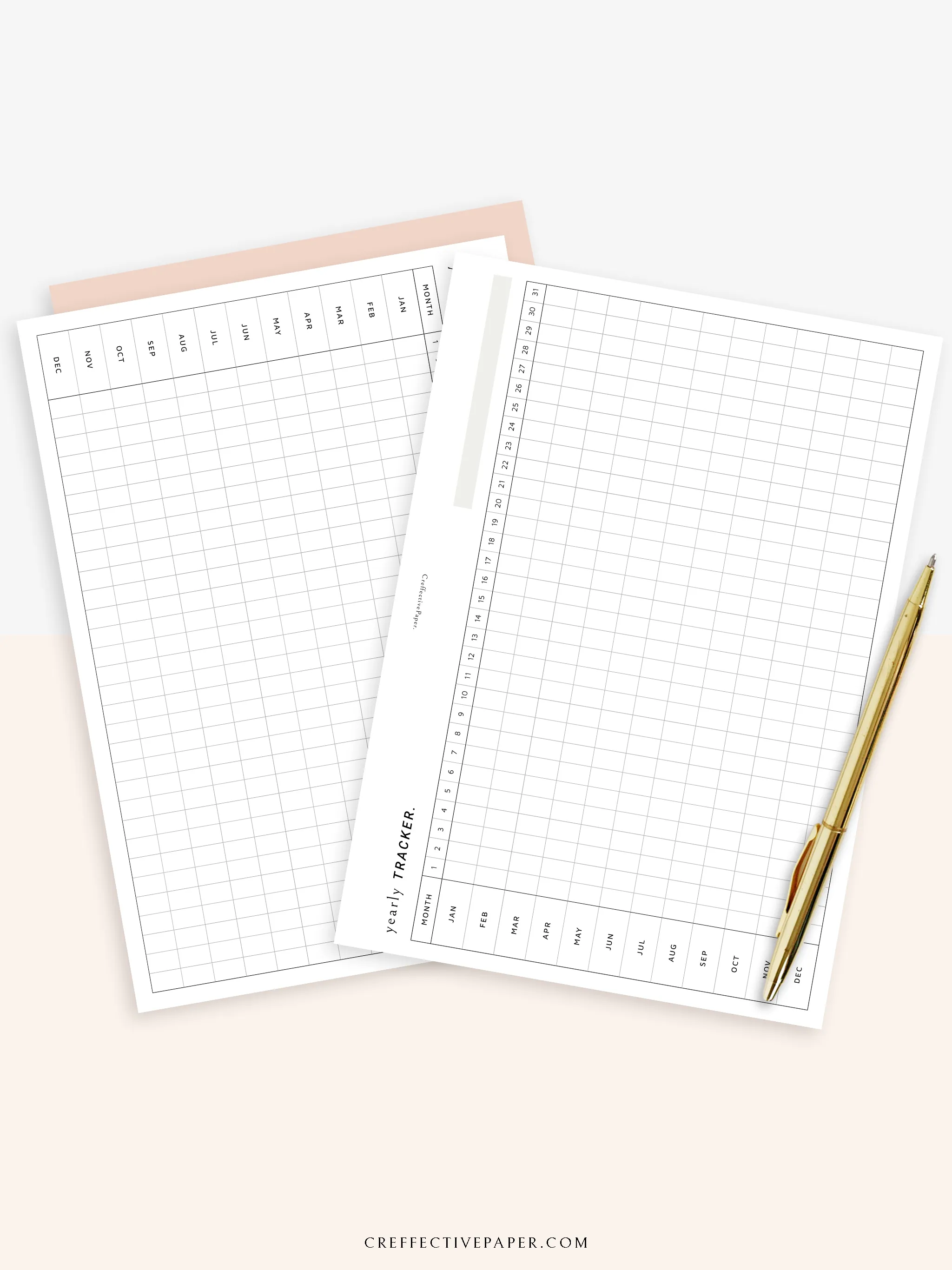 Y107 | Yearly Tracker, Habit Tracking Template