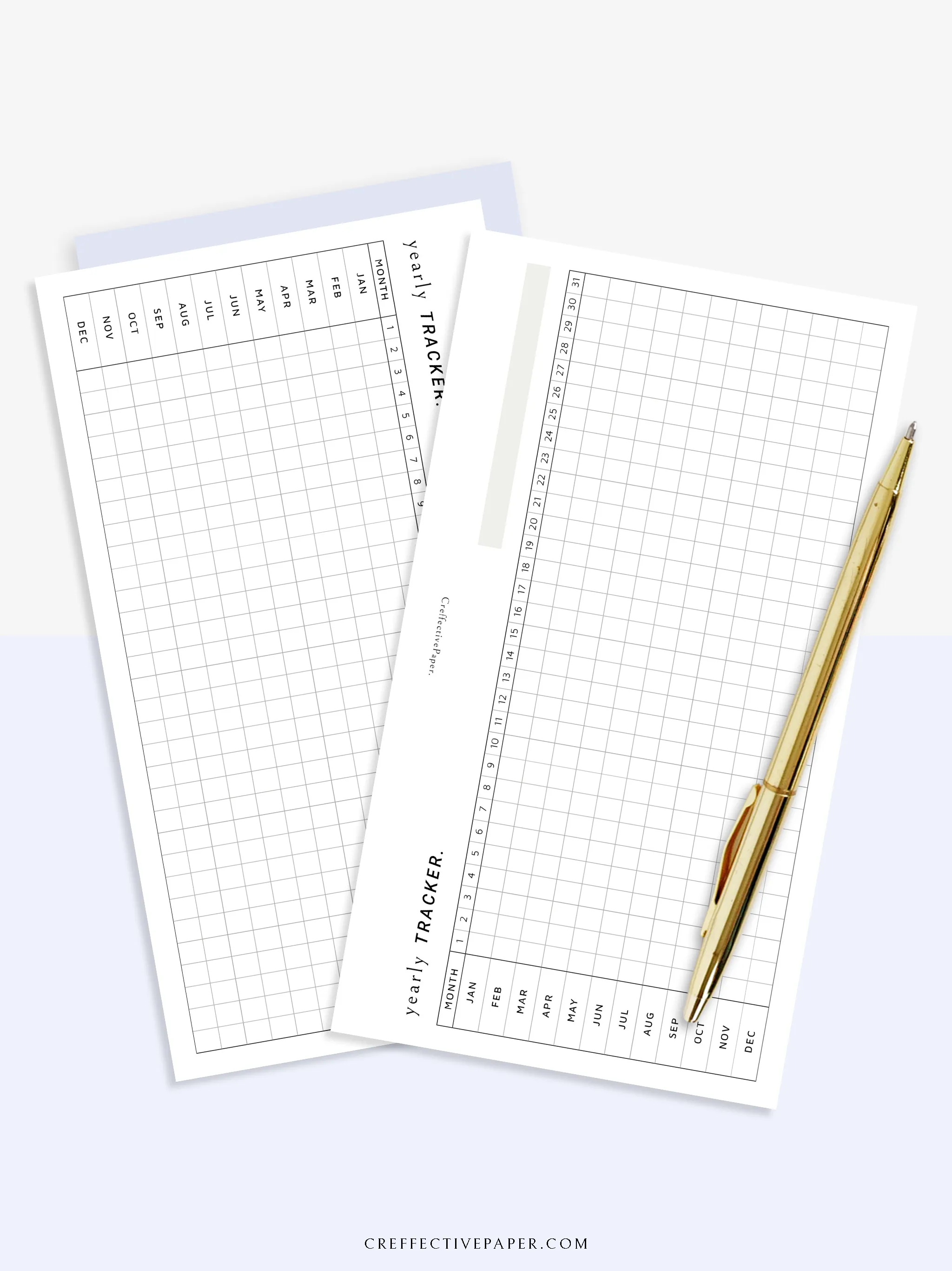 Y107 | Yearly Tracker, Habit Tracking Template