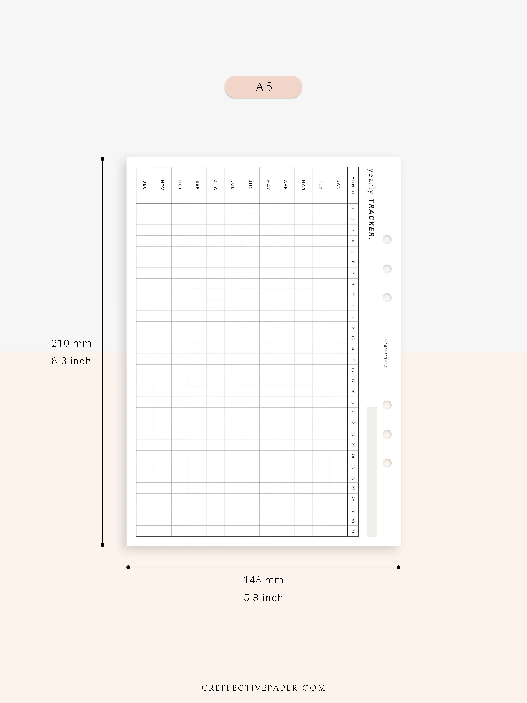 Y107 | Yearly Tracker, Habit Tracking Template