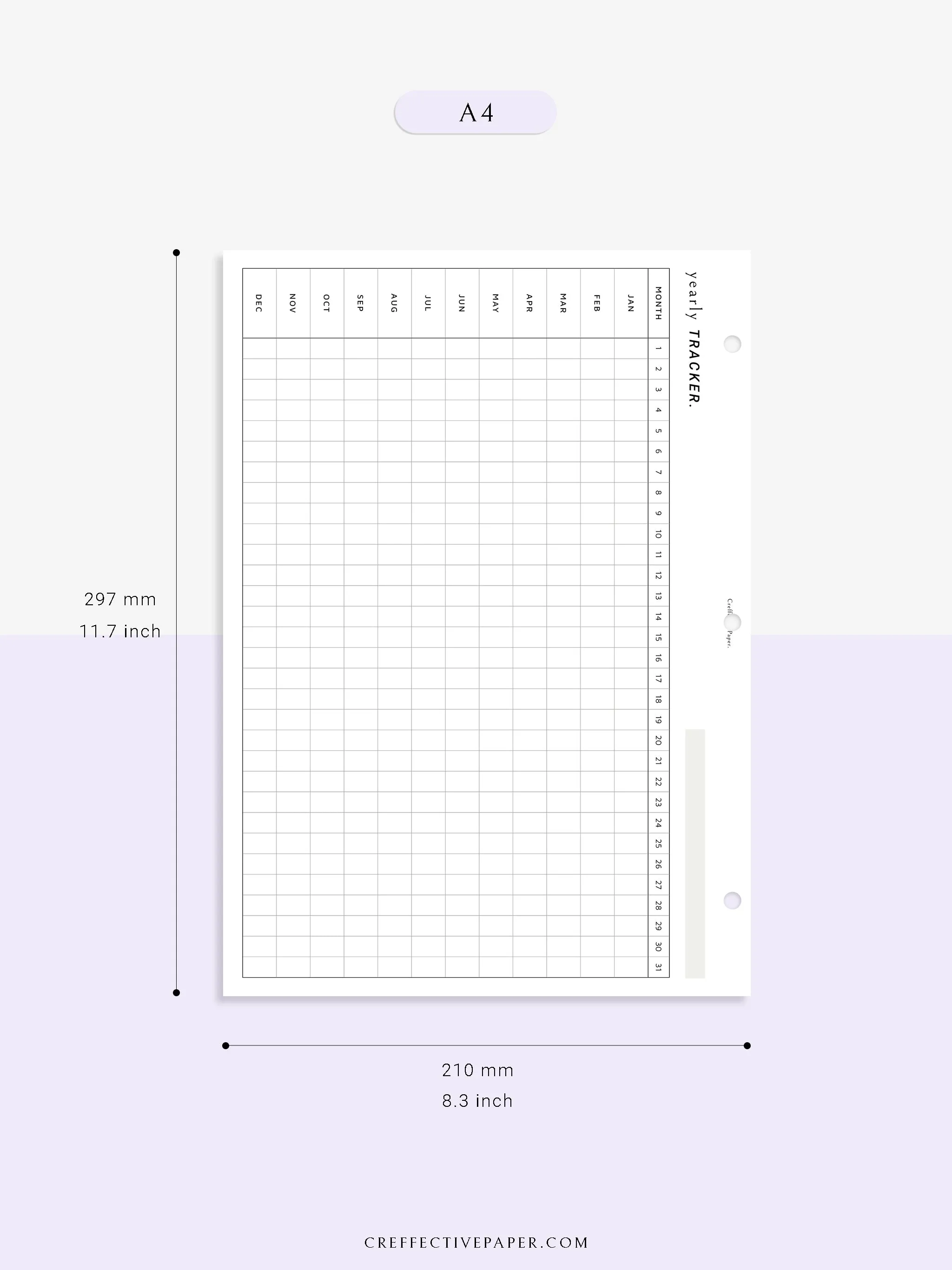 Y107 | Yearly Tracker, Habit Tracking Template