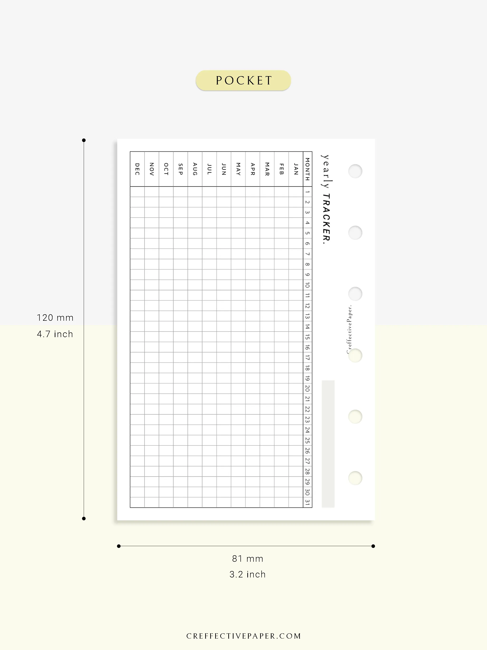 Y107 | Yearly Tracker, Habit Tracking Template