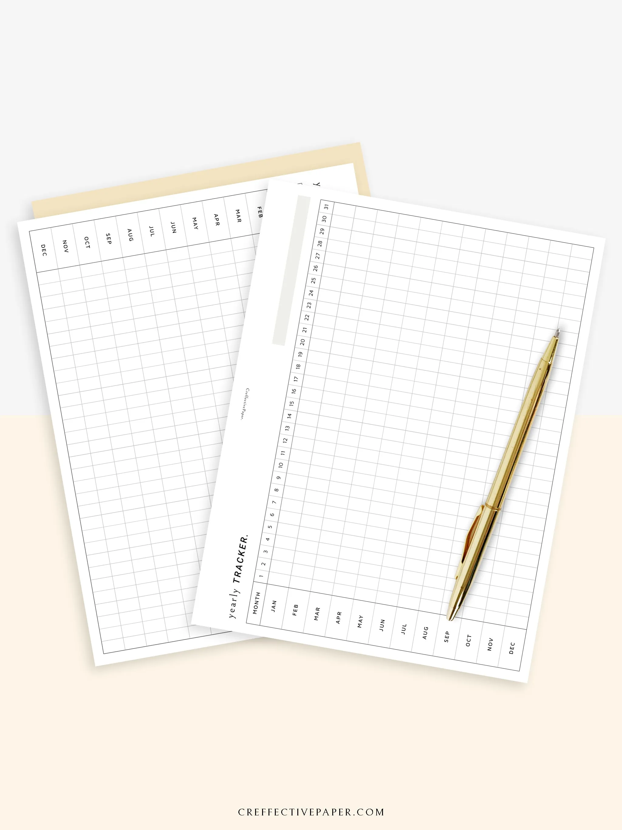 Y107 | Yearly Tracker, Habit Tracking Template