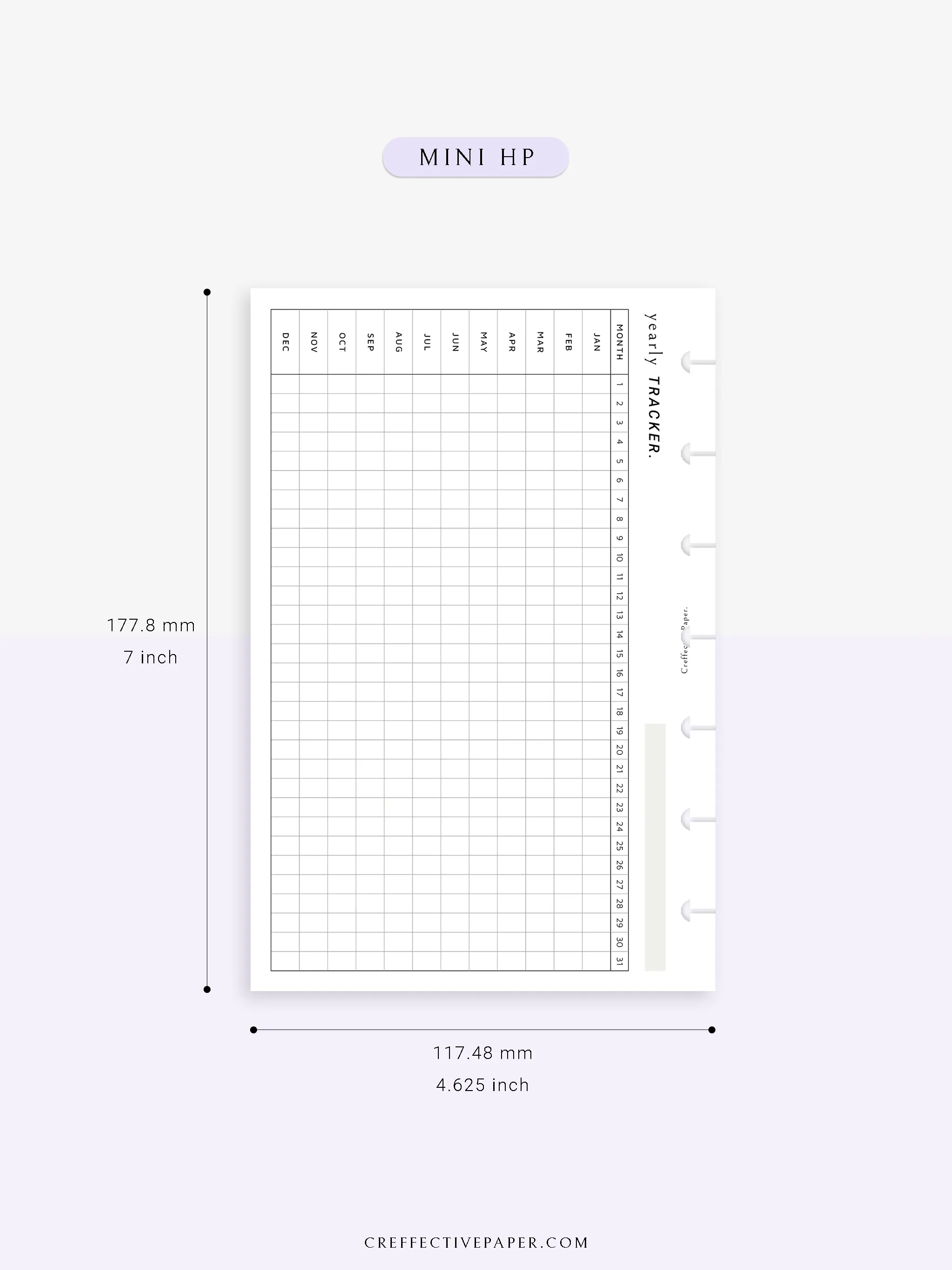 Y107 | Yearly Tracker, Habit Tracking Template