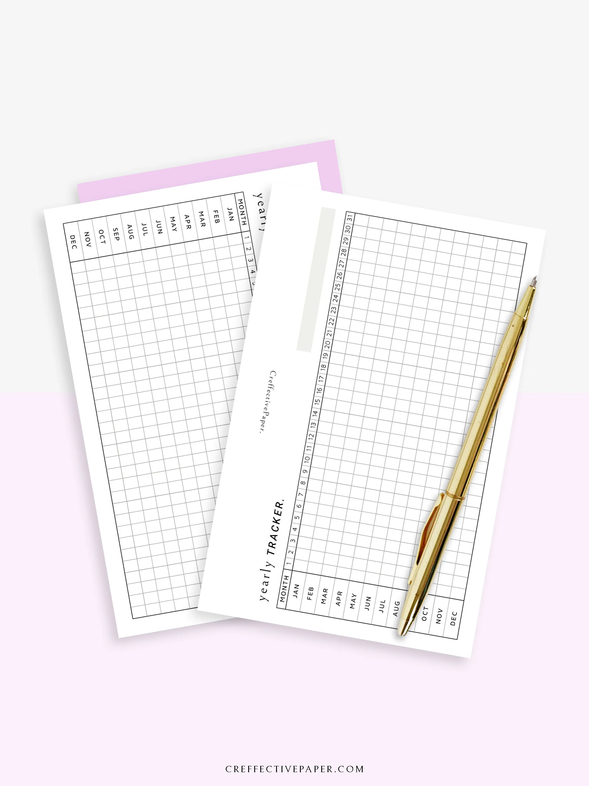 Y107 | Yearly Tracker, Habit Tracking Template