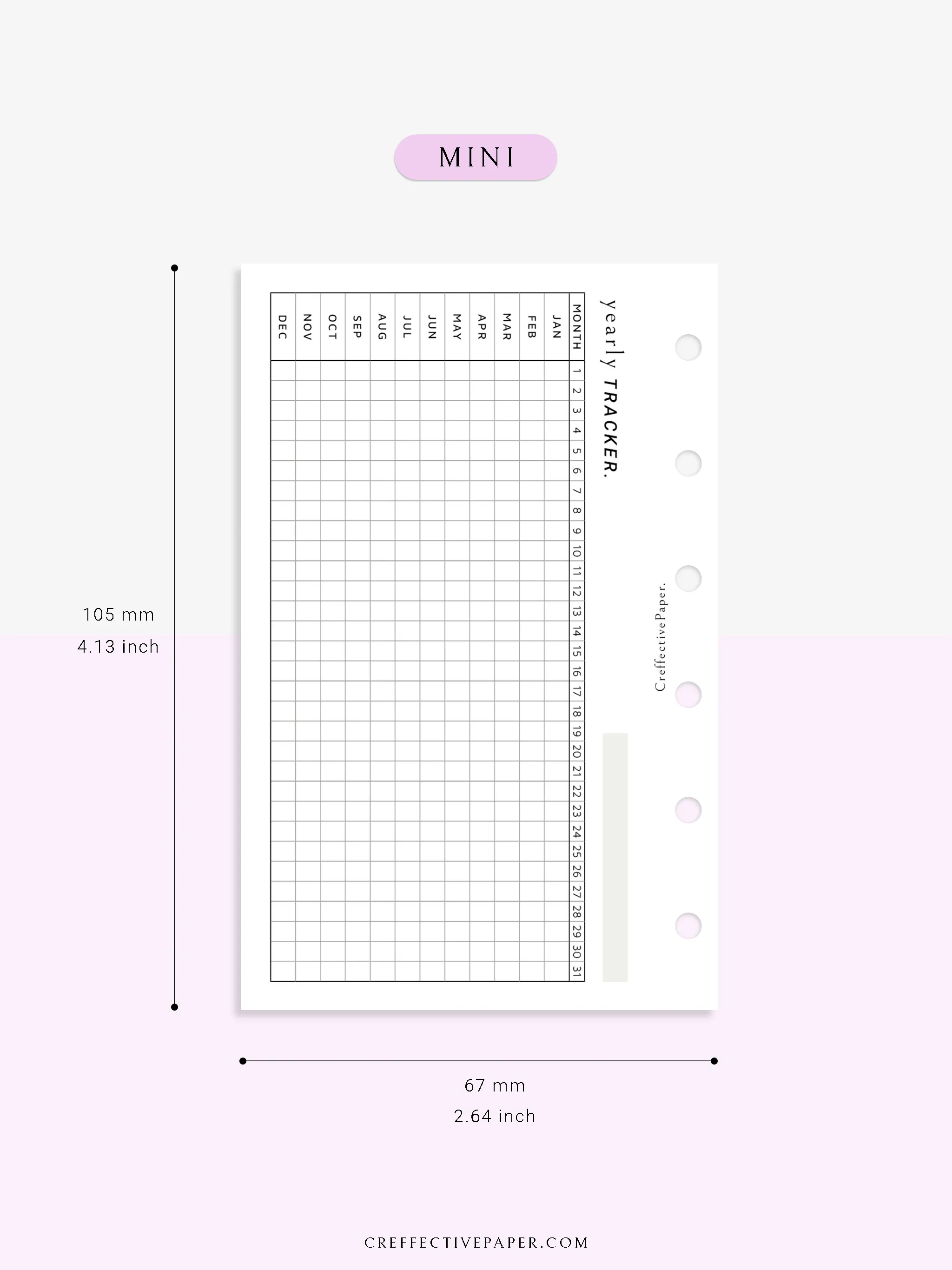 Y107 | Yearly Tracker, Habit Tracking Template