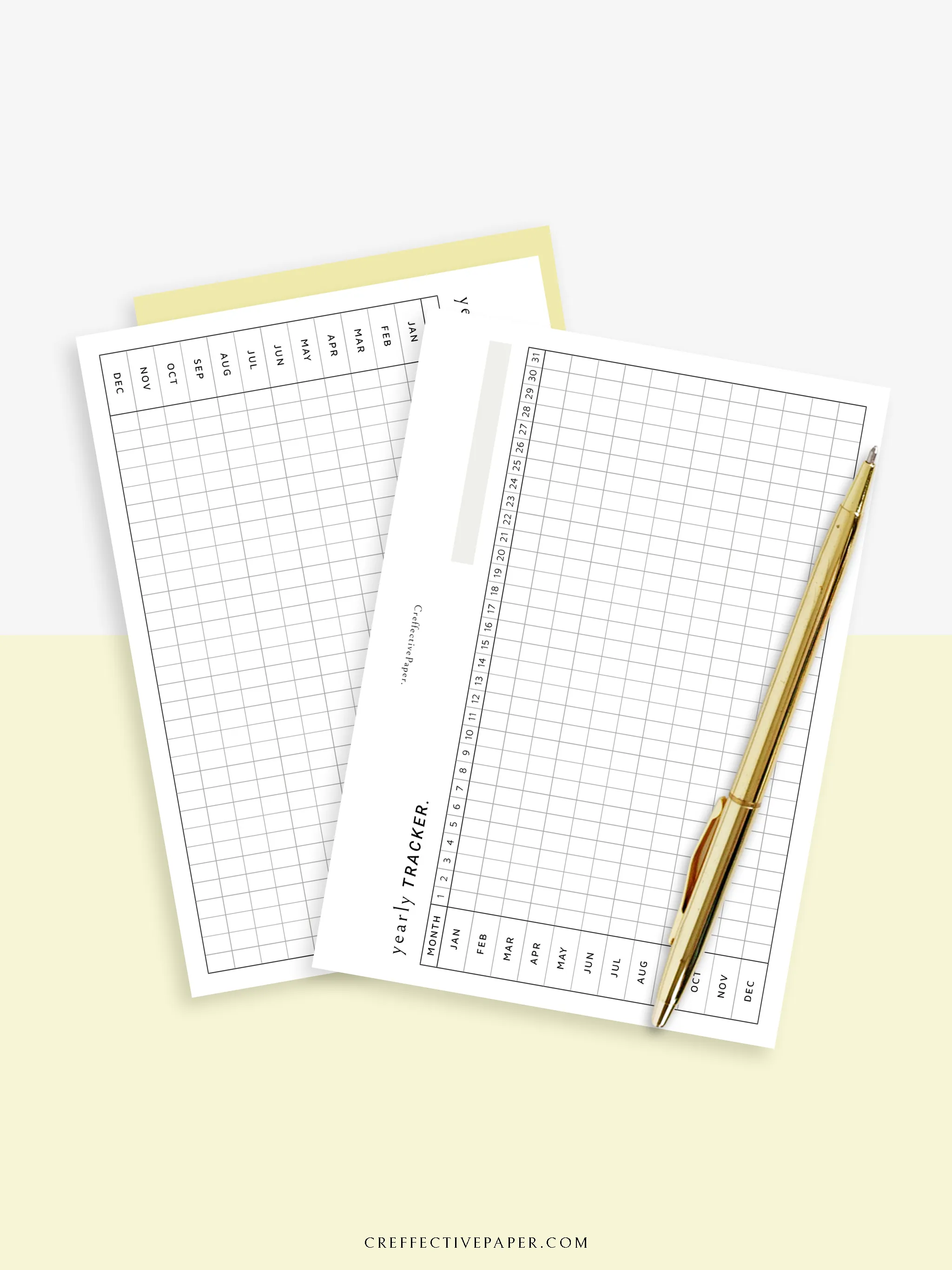 Y107 | Yearly Tracker, Habit Tracking Template