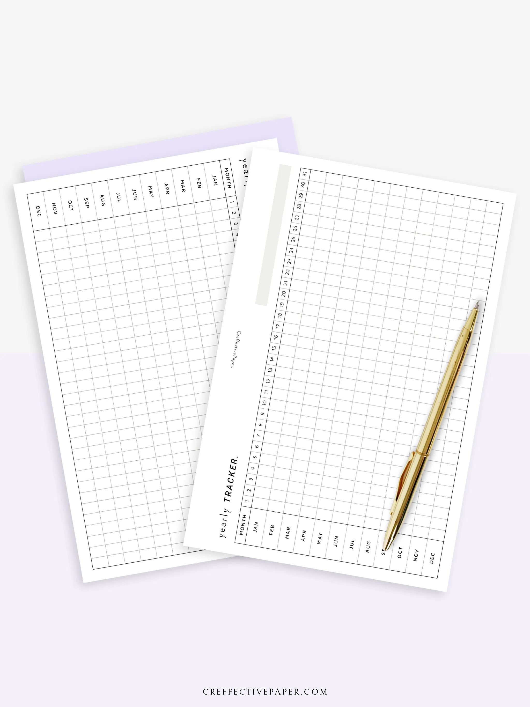 Y107 | Yearly Tracker, Habit Tracking Template