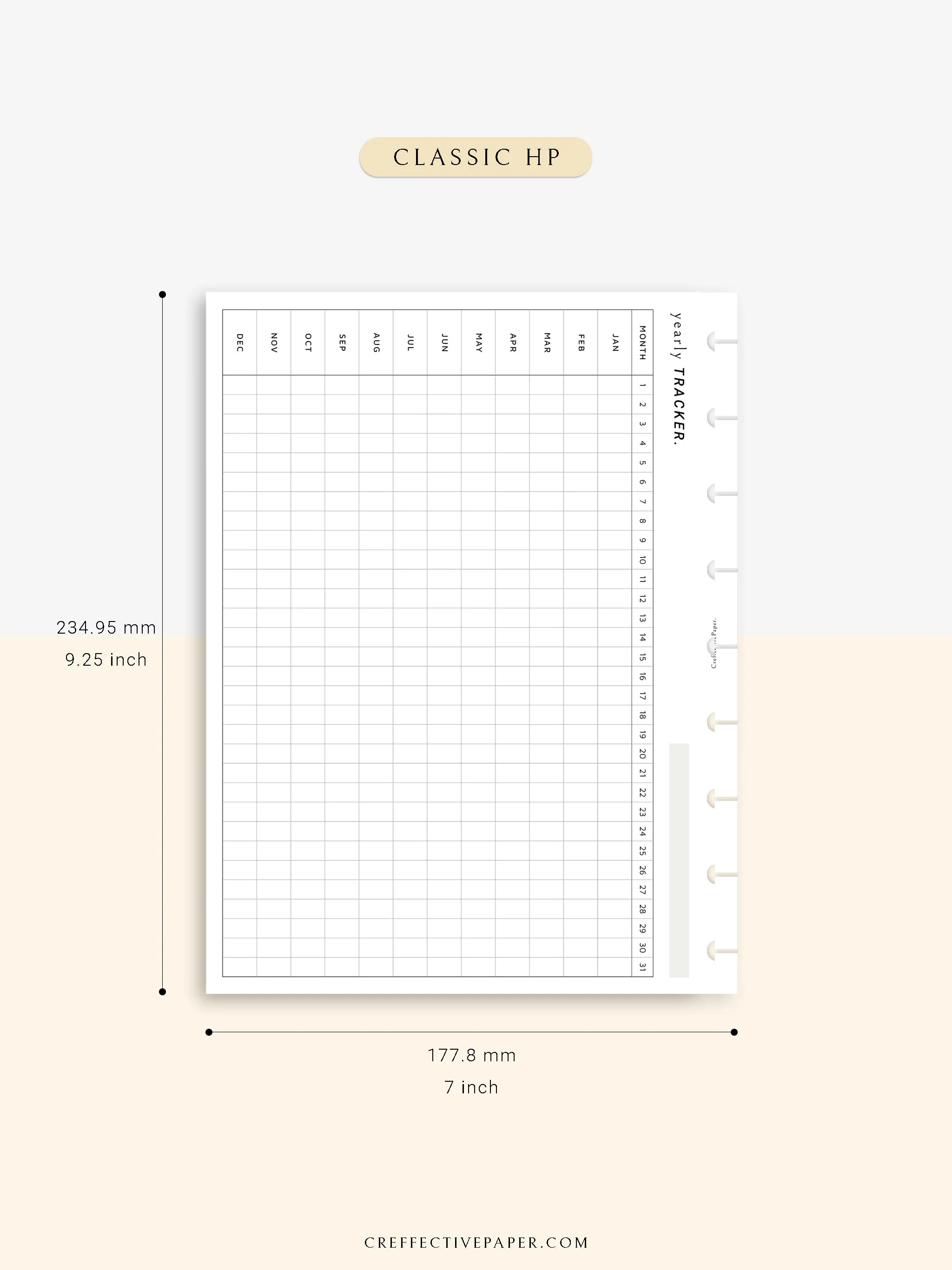 Y107 | Yearly Tracker, Habit Tracking Template