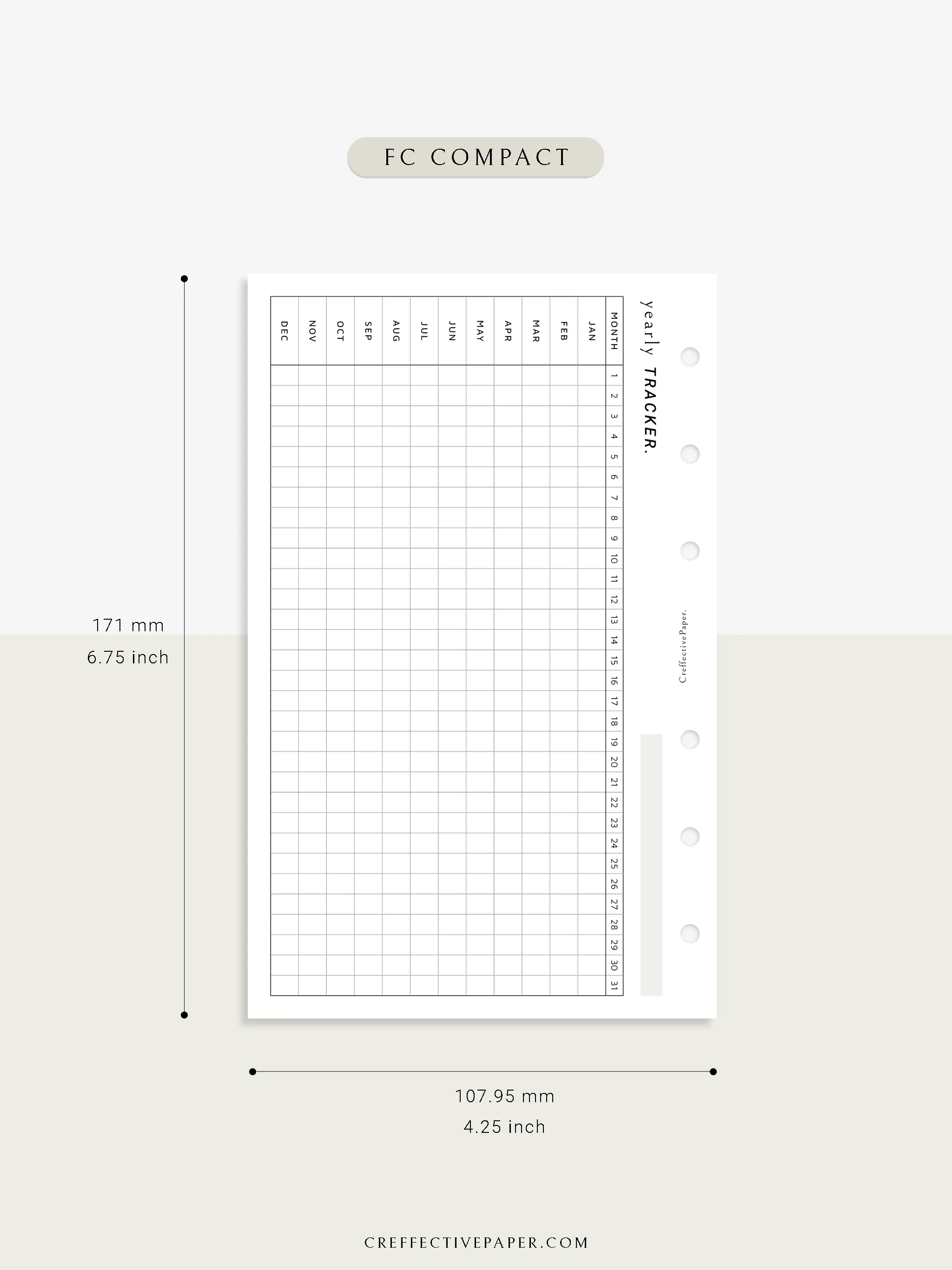 Y107 | Yearly Tracker, Habit Tracking Template