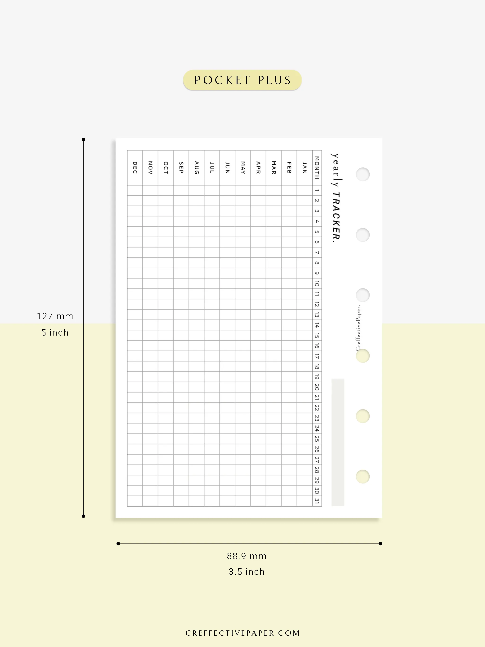 Y107 | Yearly Tracker, Habit Tracking Template