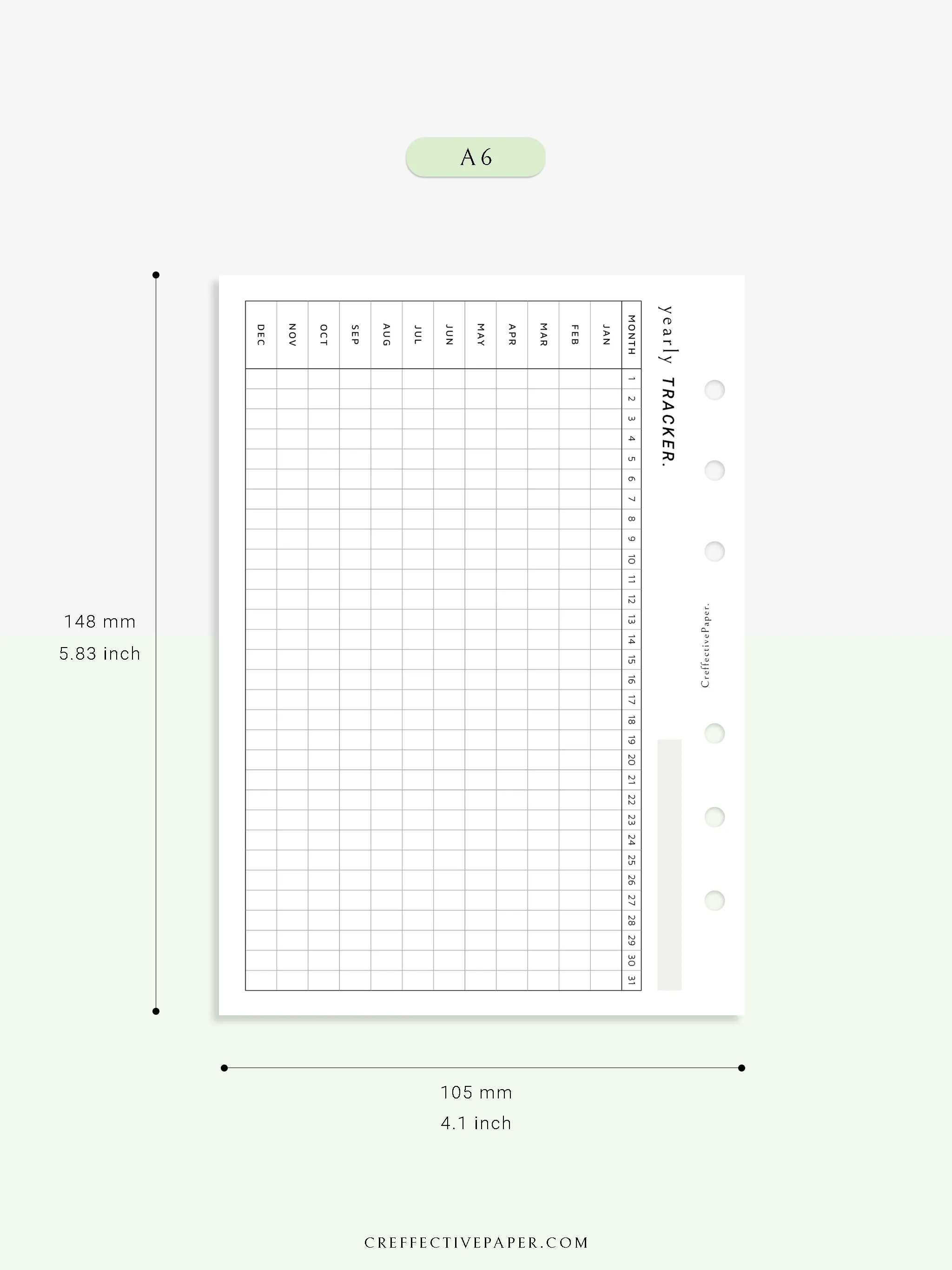 Y107 | Yearly Tracker, Habit Tracking Template